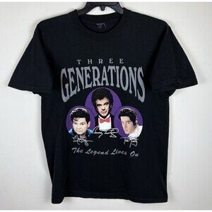 Vintage Y2K 2001 Conway Twitty Three Generations Graphic T-Shirt / Black/Size XL